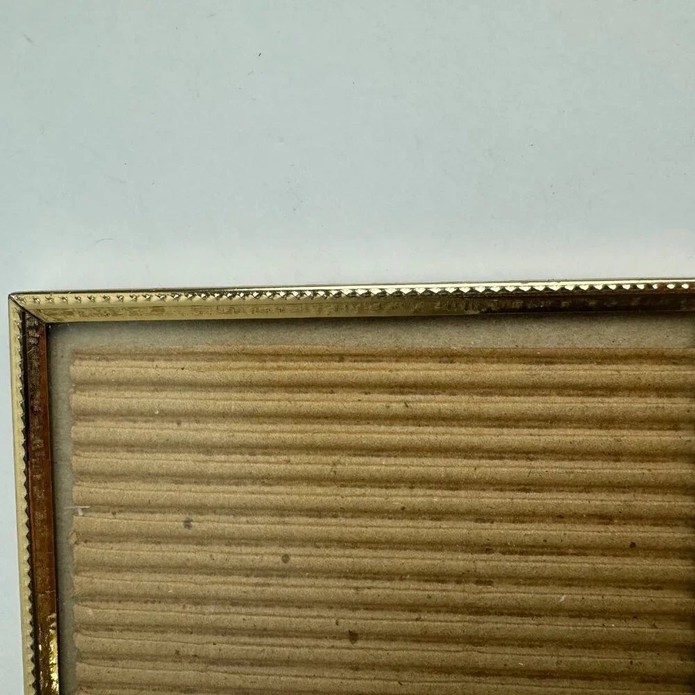 Vintage Double Gold Filigree Picture Frame #1